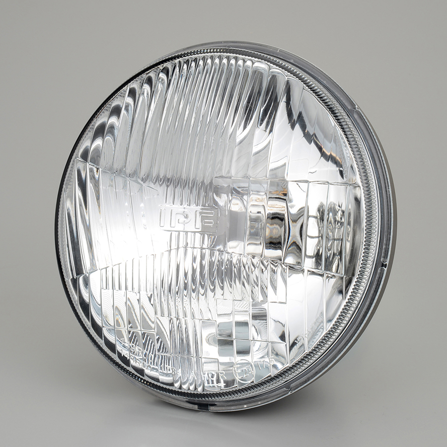 丸2灯式 レンズカット ヘッドランプ