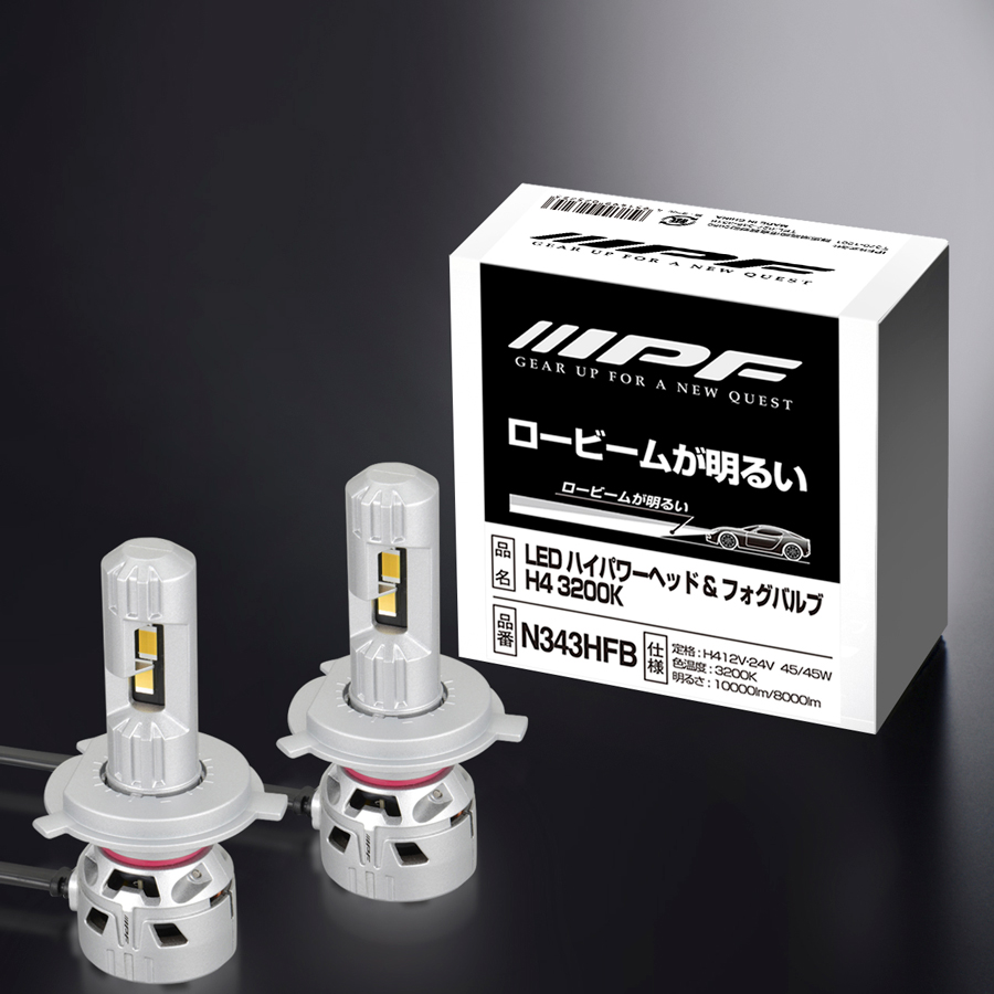 LEDハイパワー  ヘッド＆フォグ バルブ 3200K H4 (ルート限定商品)
