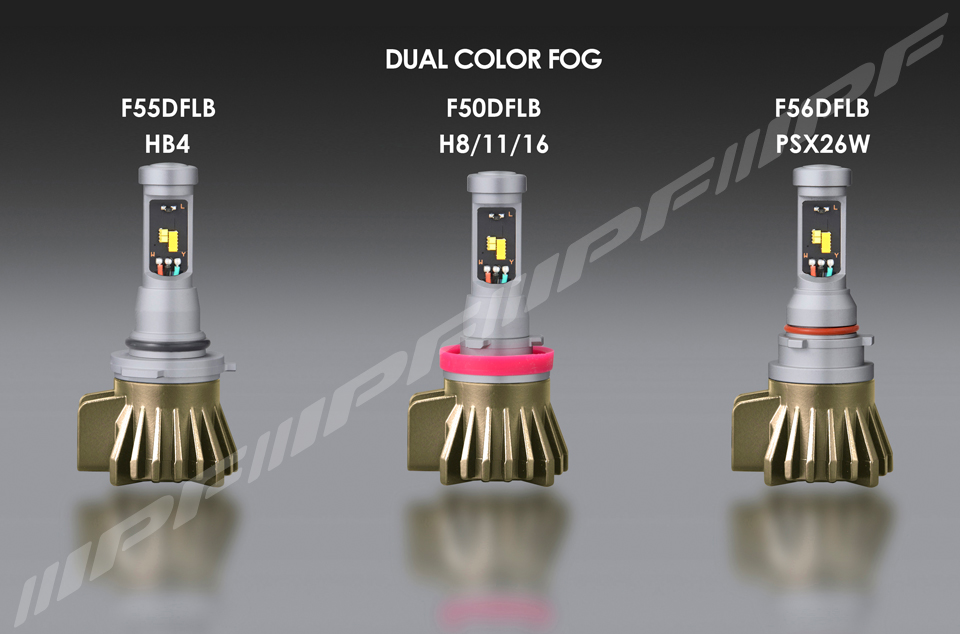 IPF / LED デュアルカラー フォグランプバルブ F シリーズ (H8/11/16 ...